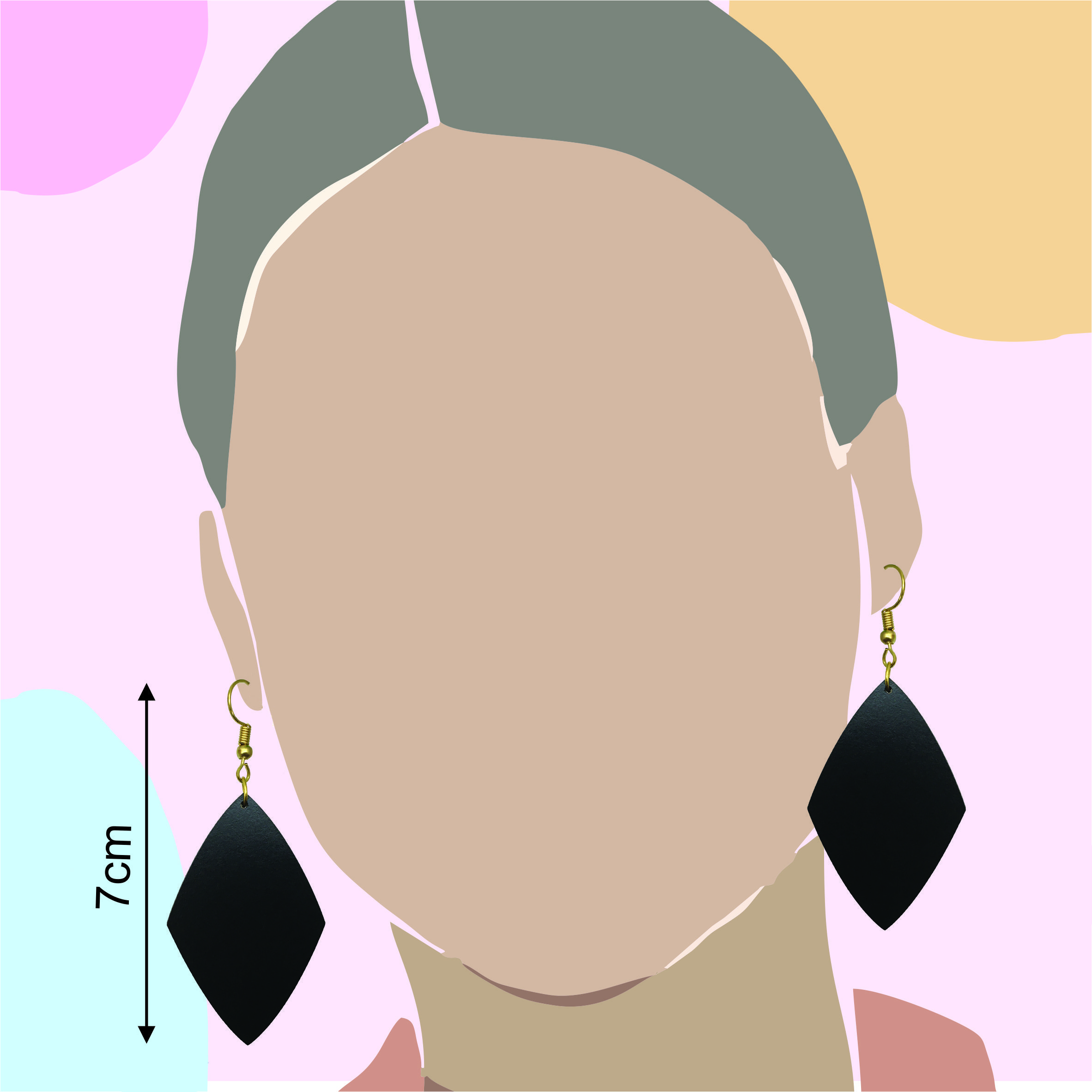 گوشواره زنانه هانستو مدل E2-038 مجموعه 2 عددی