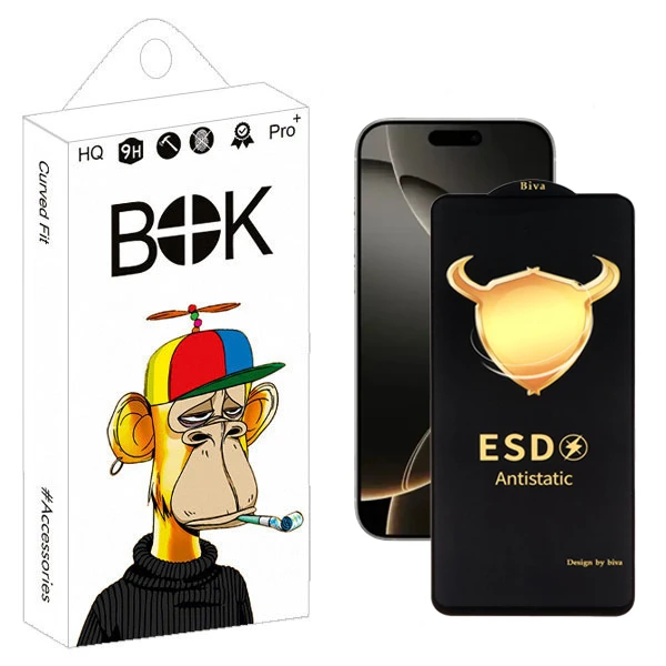 محافظ صفحه نمایش بوک مدل Biva Antistatic Touch مناسب برای گوشی موبایل اپل iphone 16 Pro Max