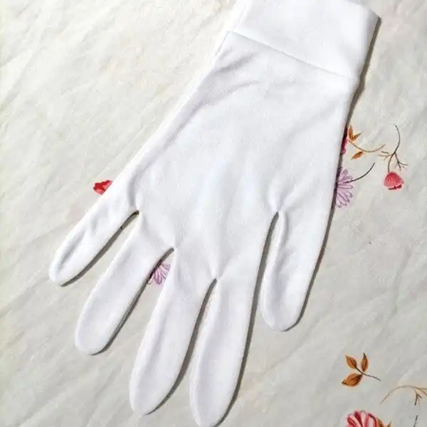دستکش زنانه سیلکا مدل پنبه  رنگ سفید