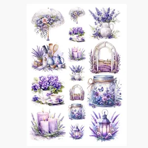 برچسب ترنسفر مدل بنفشه افریقایی و لوندر