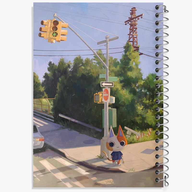 دفتر مشق 100 برگ خندالو طرح بازی انیمال کراسینگ (Animal Crossing) کد 32661