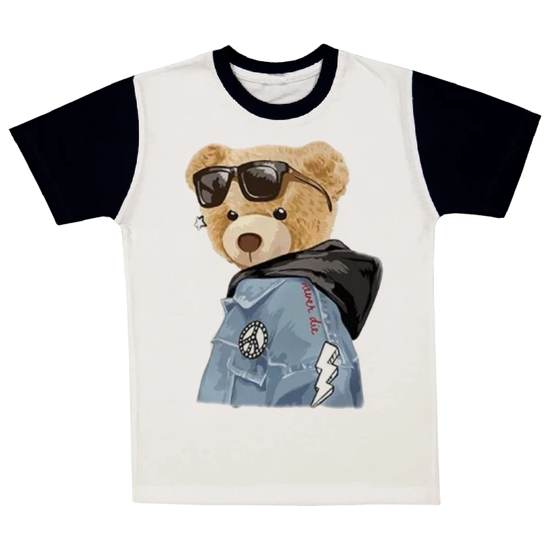 تی شرت آستین کوتاه پسرانه مدل خرس A145