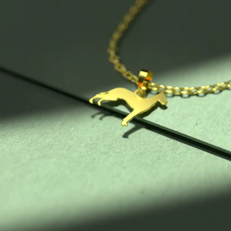 گردنبند طلا 18 عیار زنانه مدوپد مدل سگ کد J3-1-1054