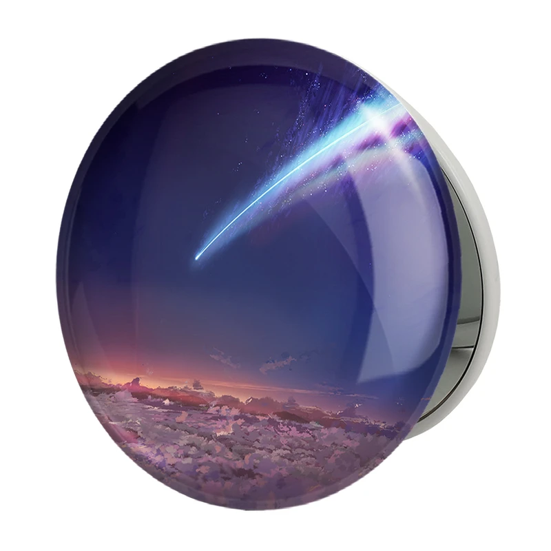 آینه جیبی خندالو طرح انیمه یورنیم Your Name مدل تاشو کد 16298 