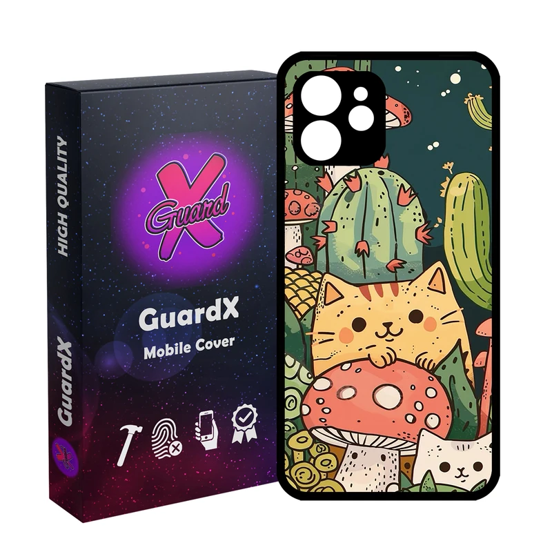 کاور گارد ایکس طرح گربه مدل Glass10782 مناسب برای گوشی موبایل اپل iPhone 12