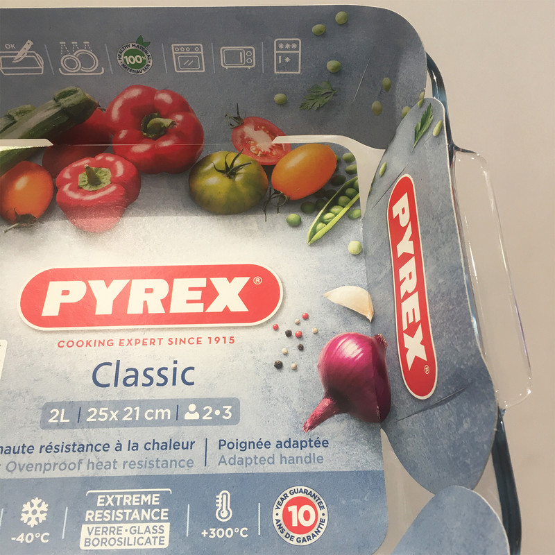 ظرف پخت پیرکس مدل Classic مربع کد 220