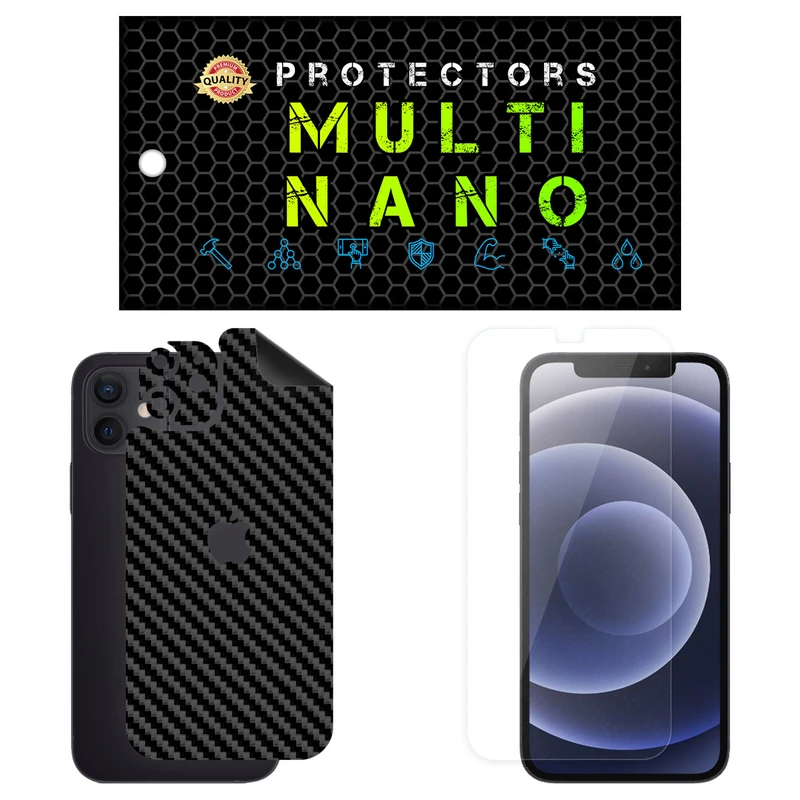 محافظ صفحه نمایش مولتی نانو مدل X-SFC مناسب برای گوشی موبایل اپل iPhone 12 به همراه برچسب پوششی