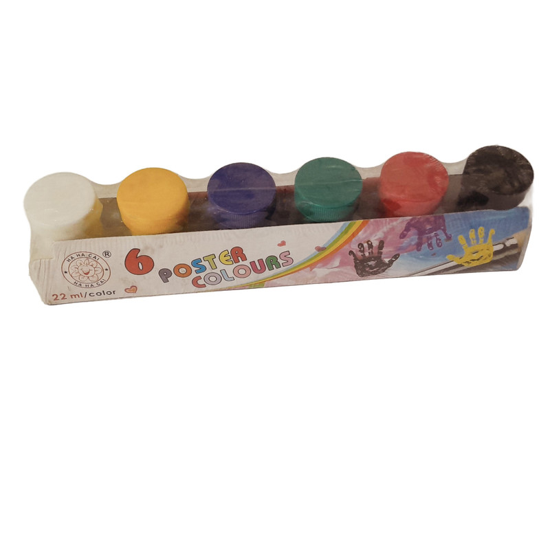 گواش شش رنگ مدل poster colours به همراه قلم مو