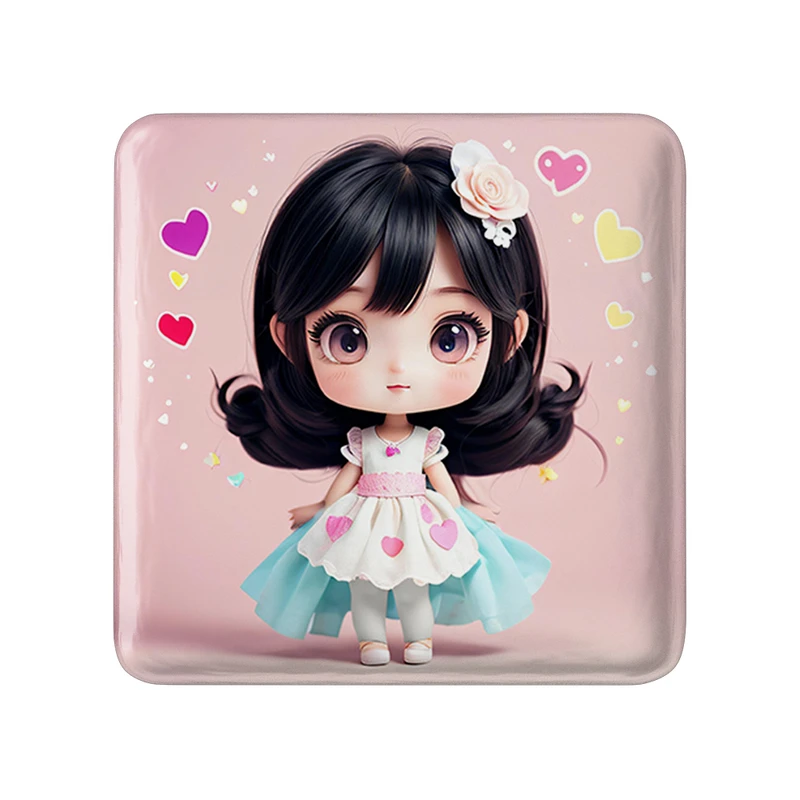 پیکسل خندالو طرح دخترانه (Girlish) مدل مربعی کد 36870