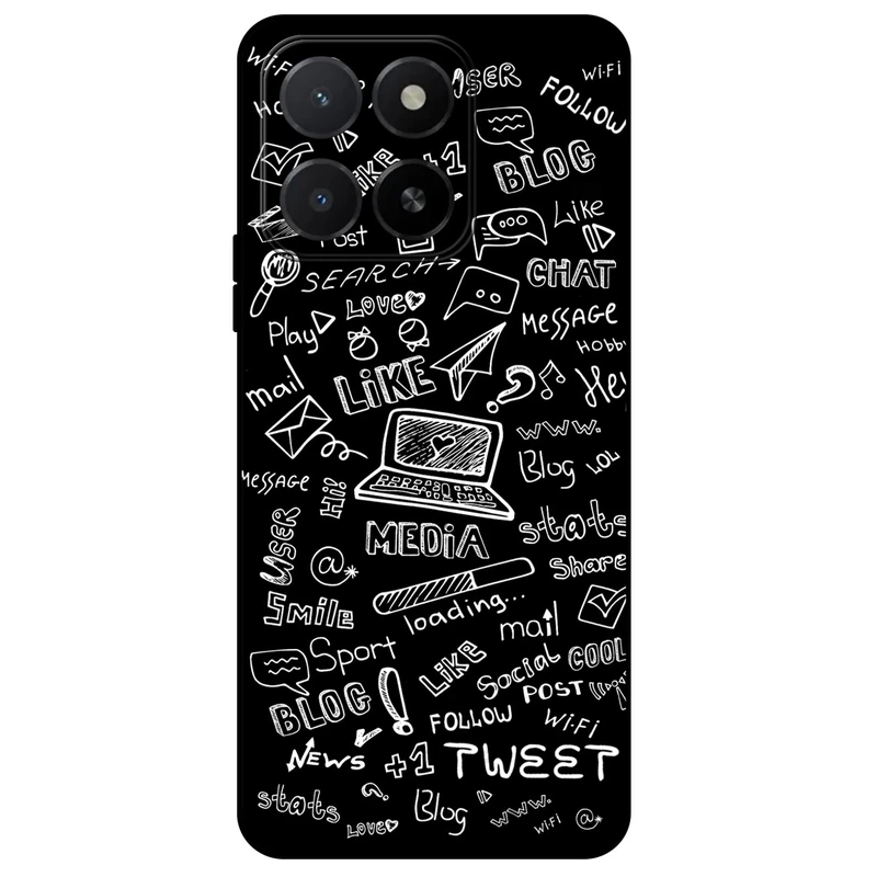 کاور مگافون طرح رسانه های اجتماعی مدل 1898 مناسب برای گوشی موبایل آنر X5B / X5B Plus