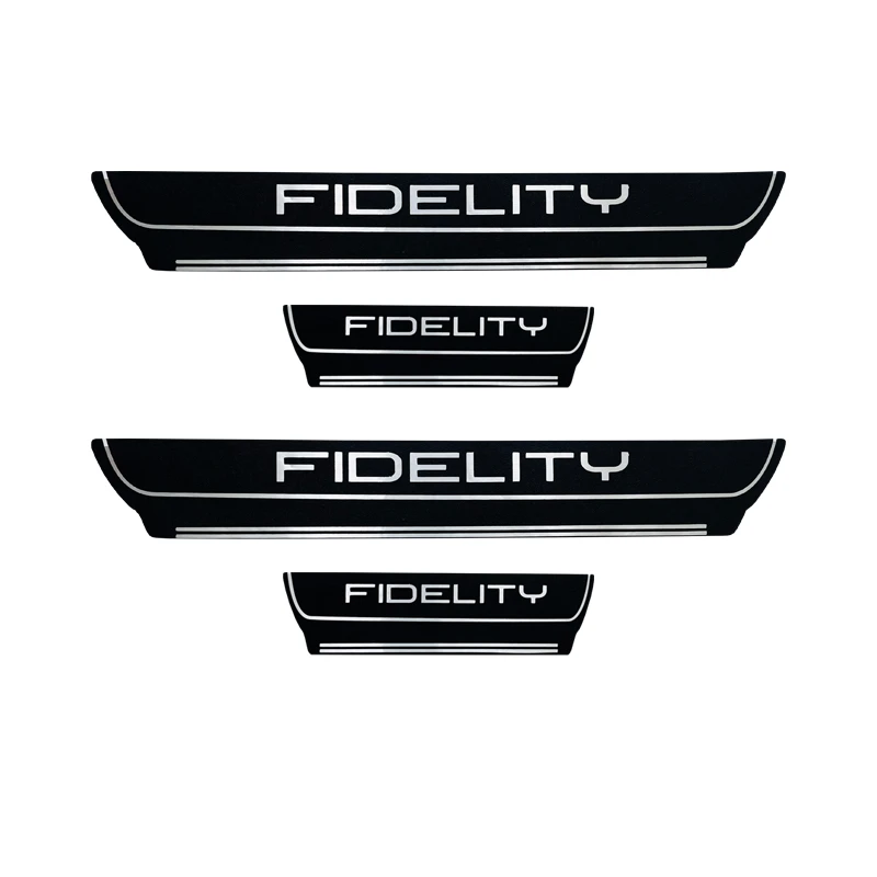 برچسب پارکابی خودرو مدل چرم کد PCHFE مناسب برای فیدلیتی بسته 4 عددی