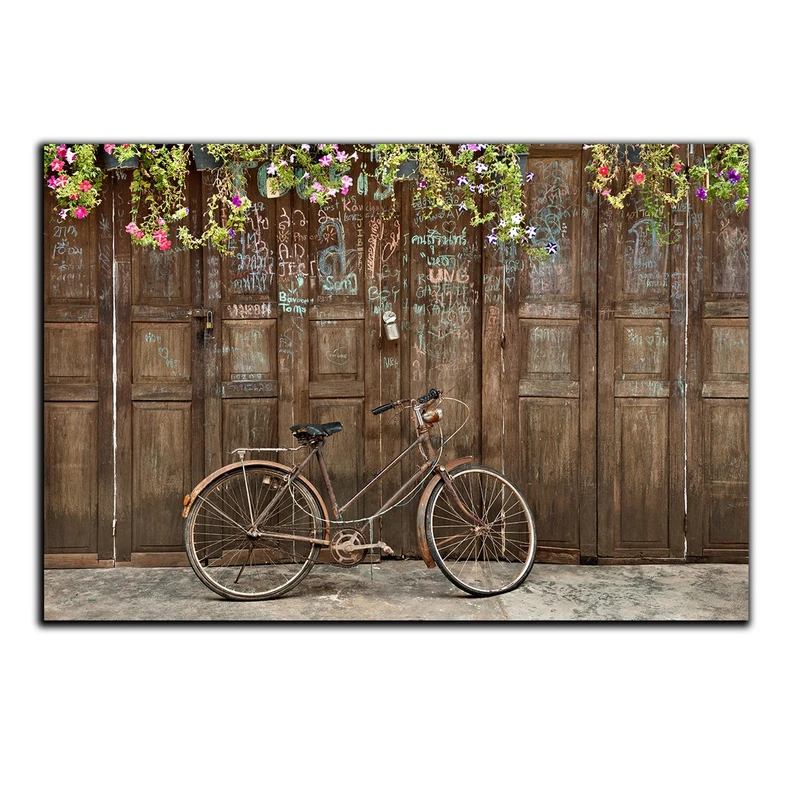 تابلو شاسی بکلیت طرح کوچه باغ و دوچرخه مدل SH-S837