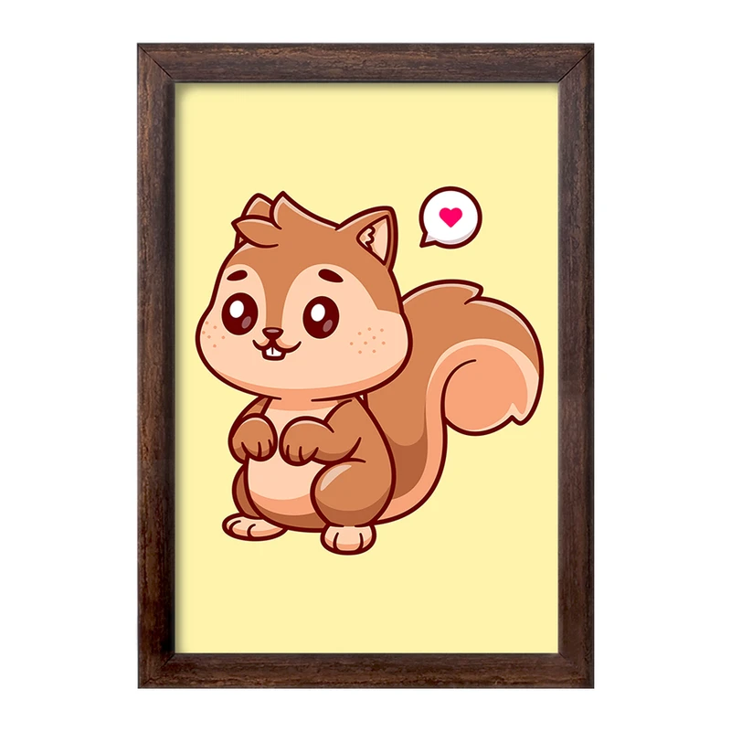 تابلو خندالو طرح  حیوانات بامزه سنجاب کد 25434