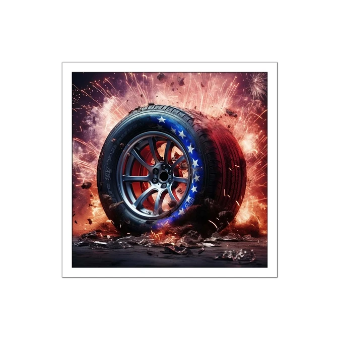 تابلو نوری بکلیت طرح رینگ و لاستیک اتومبیل مدل لایت باکس W-MID-20851