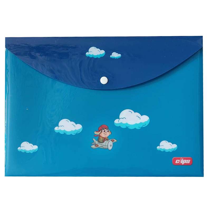 پوشه دکمه دار کلیپس مدل فانتزی طرح هواپیما