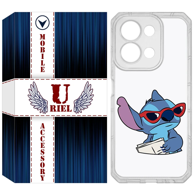 کاور یوریل مدل Clear کد 69 طرح استیچ مناسب برای گوشی موبایل شیائومی Redmi 15C 4G