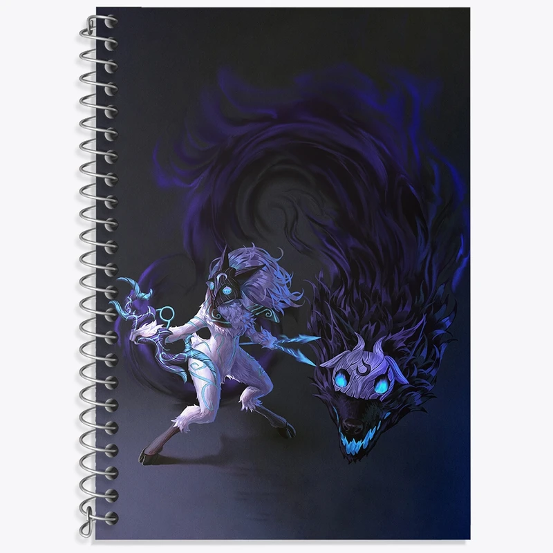 دفتر زبان 50 برگ خندالو مدل دو خط طرح بازی لیگ اف لجندز (League of Legends) کد 33004