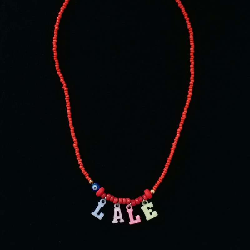 گردنبند دخترانه مدل تابستانی اسم لاله G128 گردنبند دخترانه مدل تابستانی اسم لاله G128