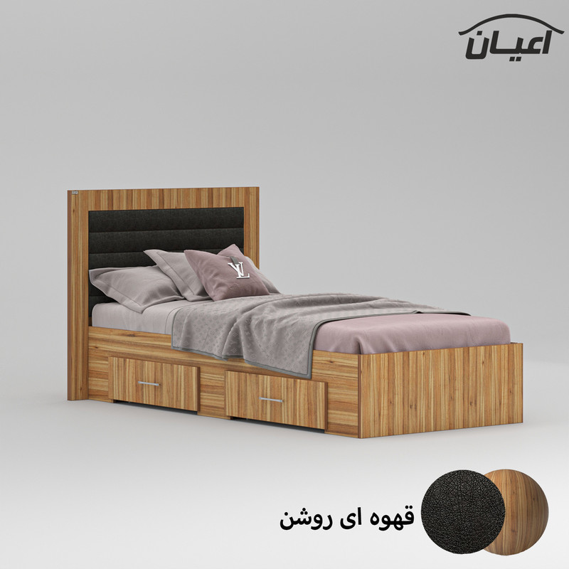 تخت خواب یک نفره اعیان مدل FH832 سایز 90x200 سانتی متر