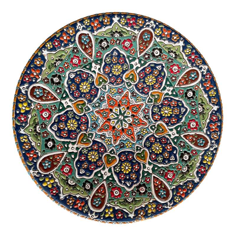 بشقاب میناکاری مدل دکوری