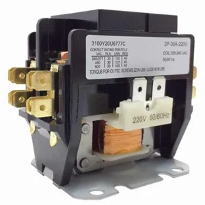 کنتاکتور تک فاز دو پل کولر گازی مدل 30 آمپر  بسته 4 عددی 