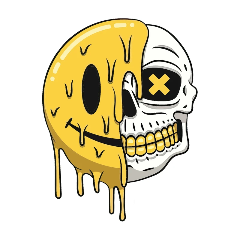 برچسب لپ تاپ پویا مارکت طرح اسکلت کد 3298