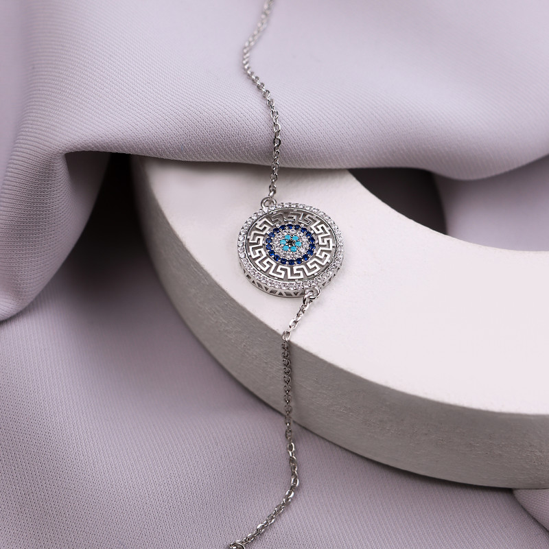 دستبند نقره زنانه جی تی ای مدل چشم نظر دستبند نقره زنانه جی تی ای مدل چشم نظر