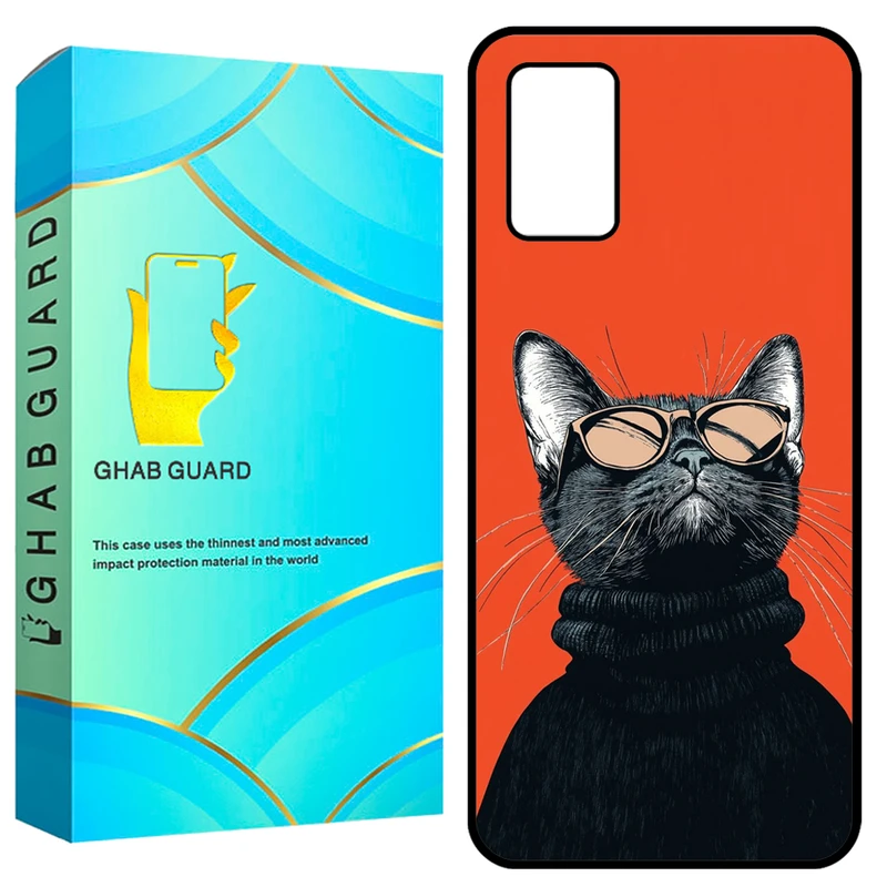 کاور قاب گارد طرح گربه مدل GCHPA03S مناسب برای گوشی موبایل سامسونگ Galaxy A02s / M02s / A03s / F02s