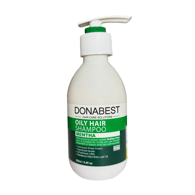 شامپو مو دونابست مدل Mentha مناسب برای موهای چرب و آسیب دیده حجم 250 میلی لیتر