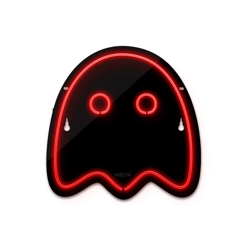 چراغ دیواری نئون دیزاین طرح Packman-2-BL_RD