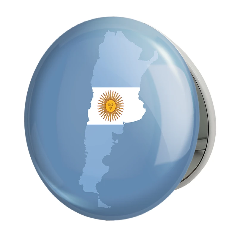 آینه جیبی خندالو طرح پرچم آرژانتین مدل تاشو کد 20460 