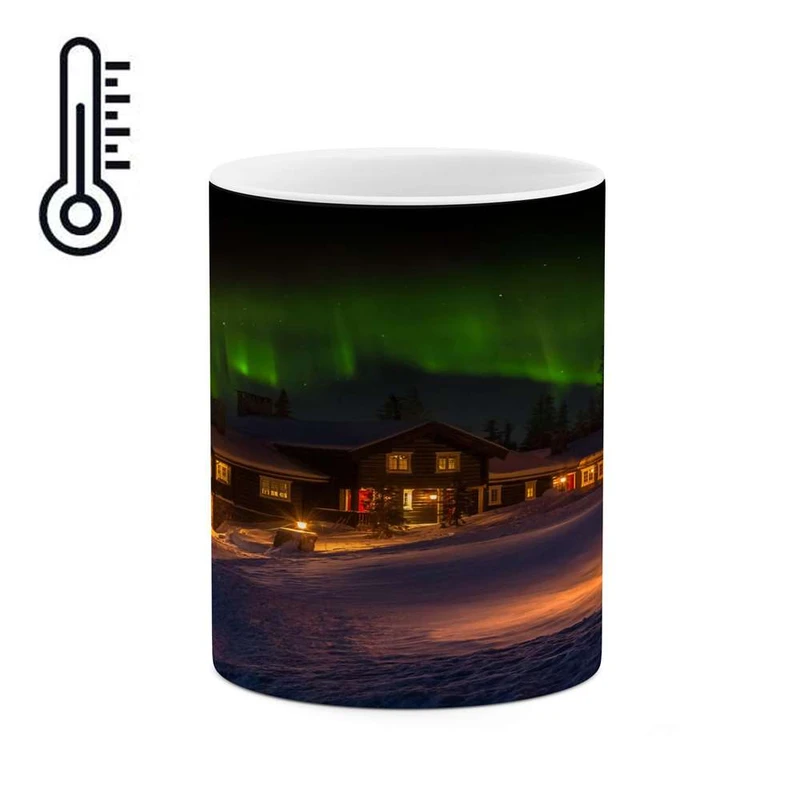 ماگ حرارتی کاکتی مدل منظره برفی کد mgh15108