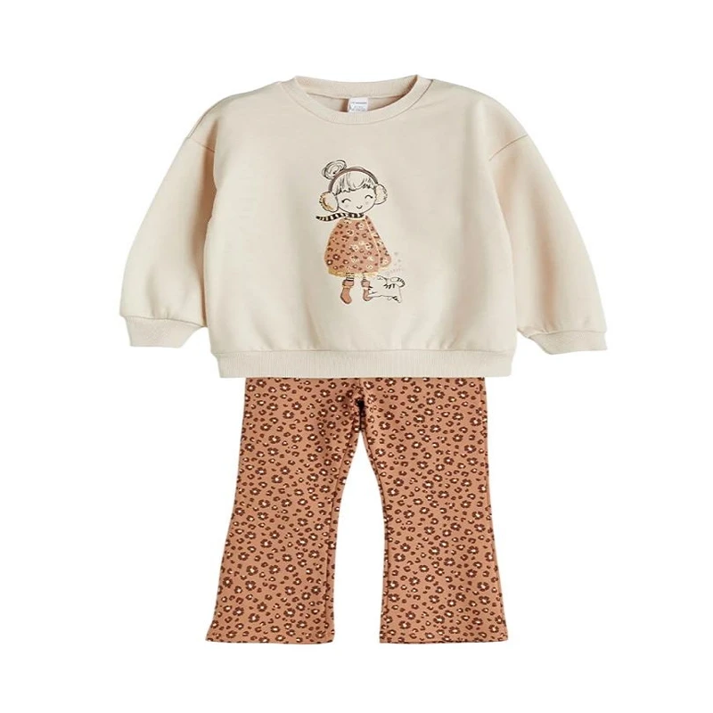 ست سویشرت و شلوار دخترانه ال سی وایکیکی مدل W5JF24Z1