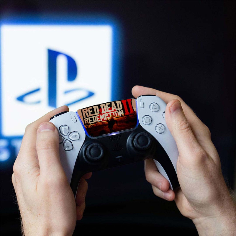 برچسب تاچ پد کنسول پلی استیشن 5 طرح Read dead Redemption 2 Console PS5 مجموعه دو عددی
