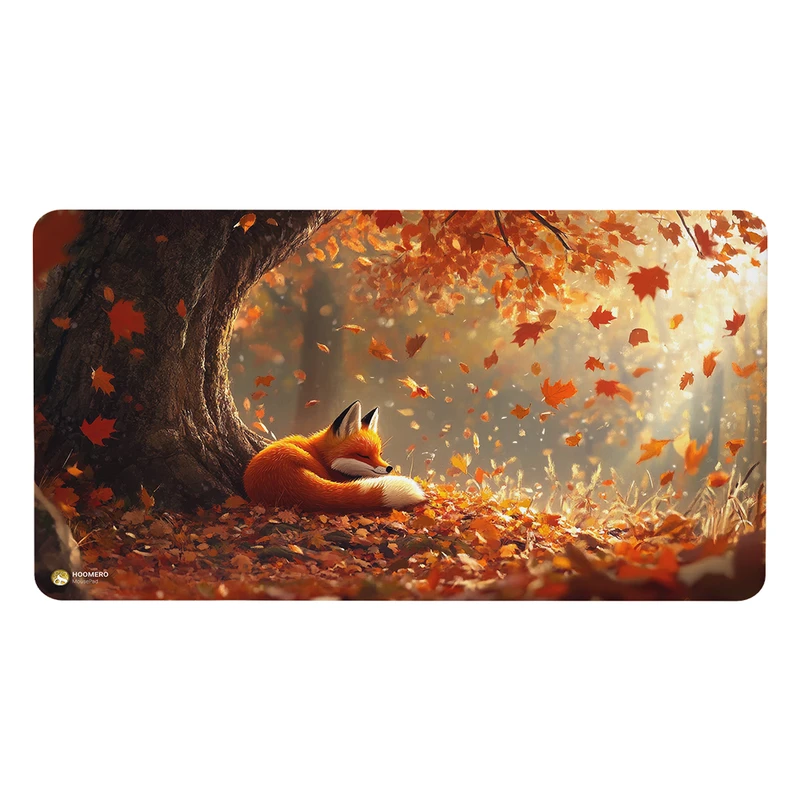 ماوس پد هومرو مدل MX2432 طرح فانتزی جنگل پاییزی و روباه