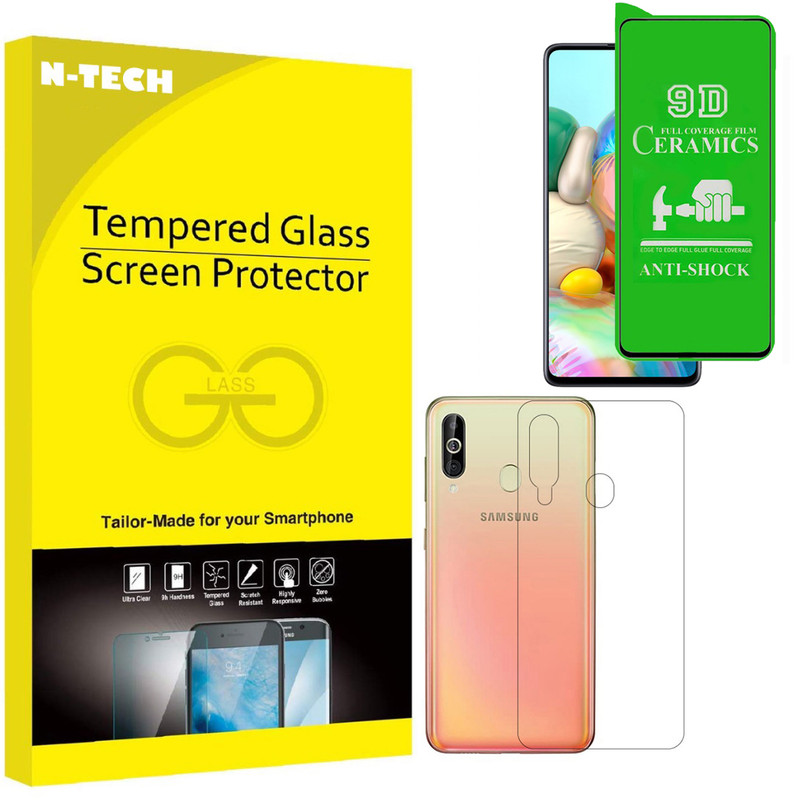    محافظ صفحه نمایش سرامیکی انتک مدل CRBKM-01 مناسب برای گوشی موبایل سامسونگ Galaxy A60 به همراه محافظ پشت گوشی 