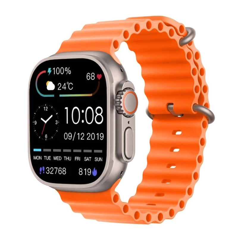 ساعت هوشمند مدل H99 ULTRA MAX 49mm صفحه نمایش رنگی , صفحه نمایش لمسی , کنترل سطح اکسیژن خون , قابلیت مکالمه از طریق بلوتوث با بند استیل
