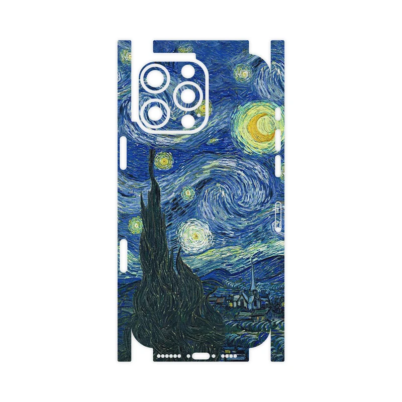 برچسب پوششی ماهوت مدل The Starry Night of van Gogh-FullSkin مناسب برای گوشی موبایل اپل iPhone 16 Pro Max