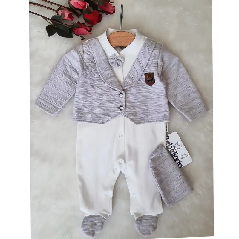 ست سرهمی و کلاه نوزادی ببلینا مدل sh24