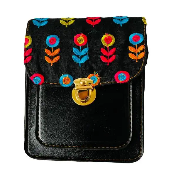 کیف رودوشی زنانه مدل سوزن دوزی قفل دار کد K1