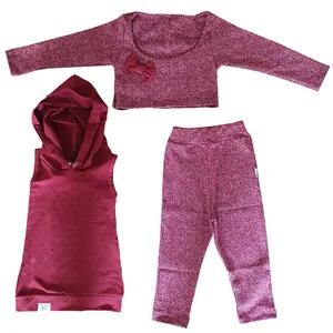 ست 3 تکه لباس دخترانه مدل پارند رنگ قرمز