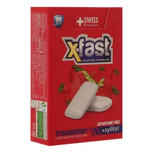 آدامس بدون شکر با طعم توت فرنگی ایکس فست - 20 گرم