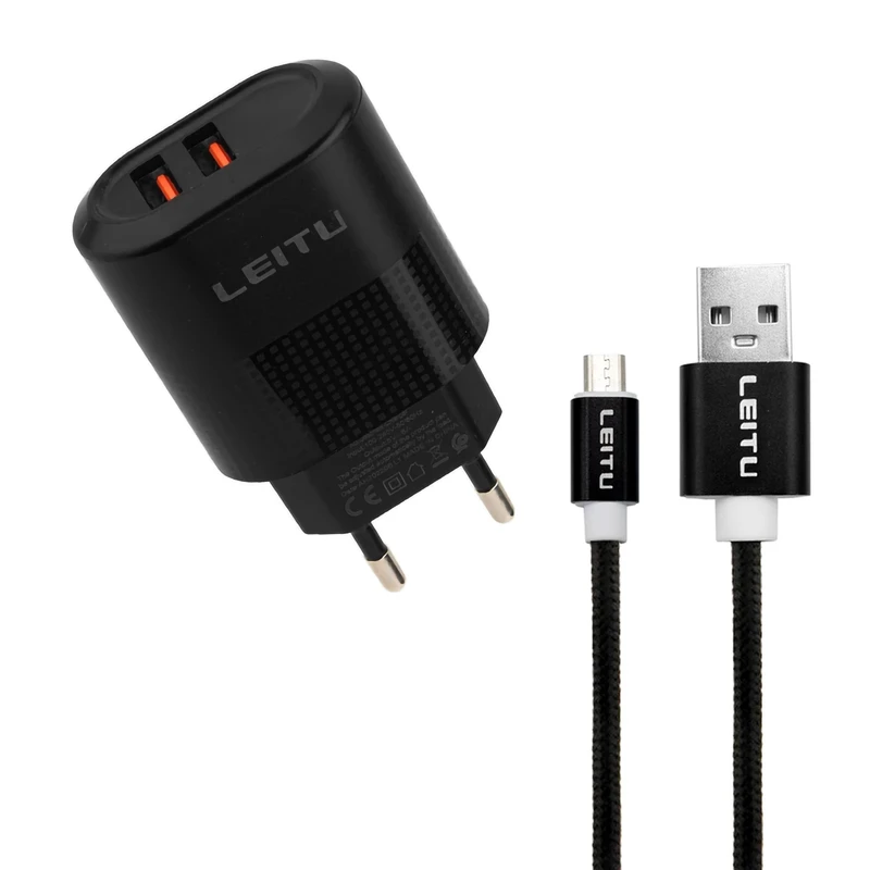 شارژر دیواری 15وات لیتو مدل LH-31 به همراه کابل تبدیل MicroUSB