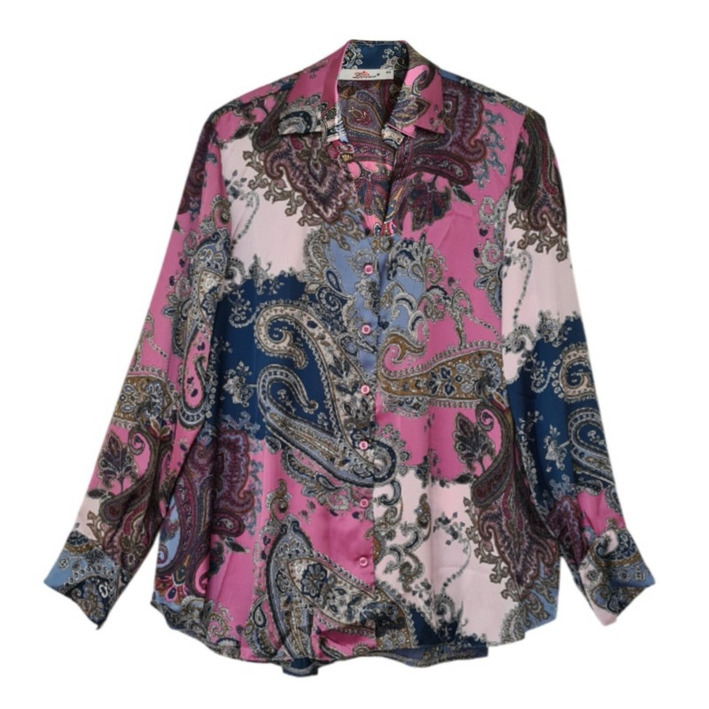 شومیز آستین بلند زنانه مدل پترن بته جقه کد ۹