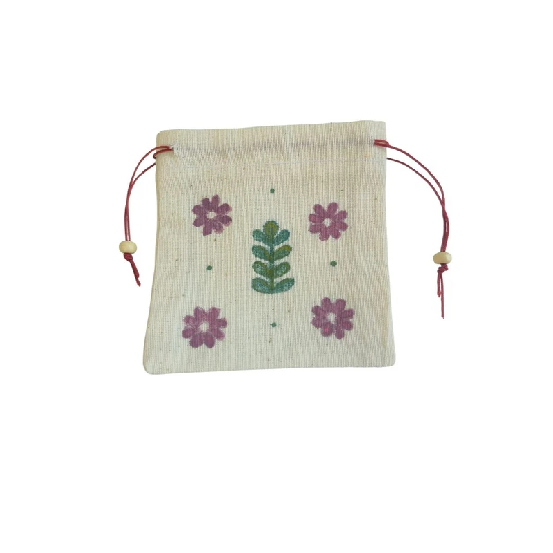 کیسه هدیه مدل نقاشی گل بنفشه