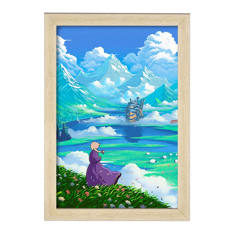 تابلو خندالو مدل انیمه قلعه متحرک هاول کد F1811