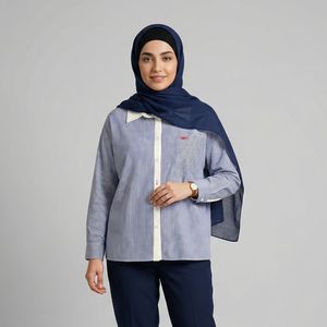 شومیز آستین بلند یقه برگردان زنانه تولیکا مدل 33139