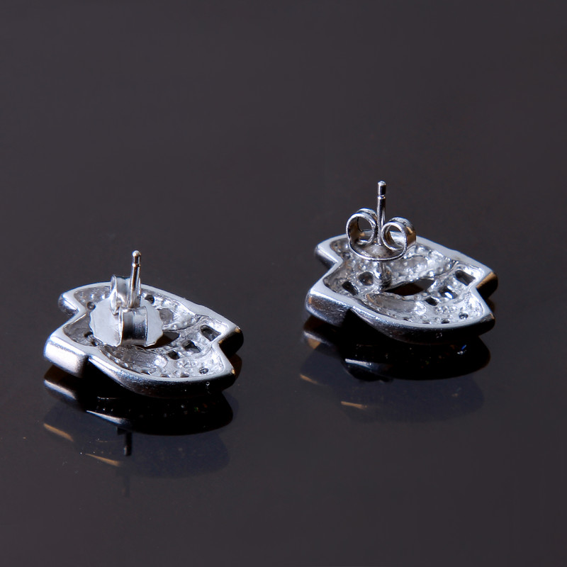 گوشواره نقره زنانه بازرگانی میلادی کد GZN_173