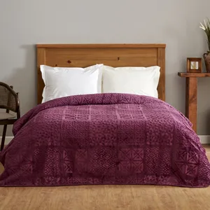 پتو دو نفره کاراجا هوم مدل Blair Murdum Embos Battaniye C.K سایز 220x200 سانتی‌متر