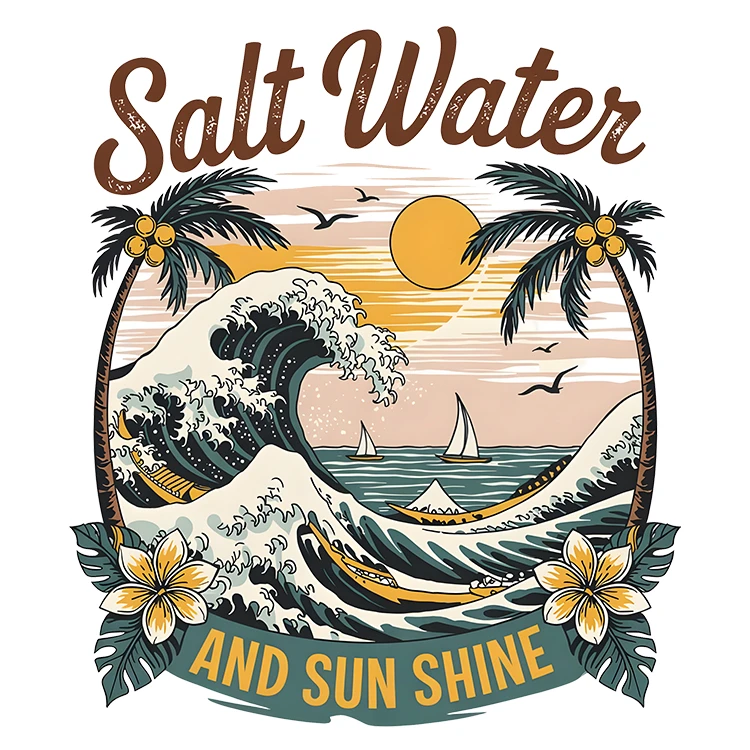 استیکر پارچه و لباس پاد آفرین مدل ساحل کد S6084